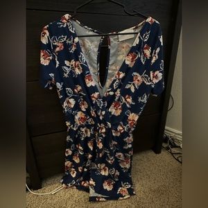 French Grey S women’s short sleeved romper